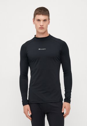Champion TRAINING KOMPRESSION MOCK NECK LONG SLEEVES - Langarmshirt - black