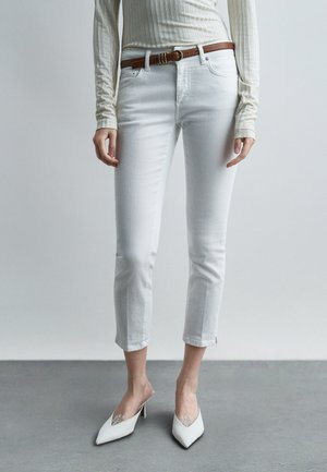 ROSE CROPPED WAIST - Jean slim - white