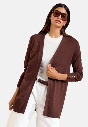 Friends Like These, REGULAR FIT - LONGLINE CARDIGAN . - Cardigan - espresso brown