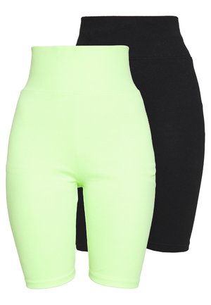 Urban Classics 2 PACK - Shortsit - electriclime/ black