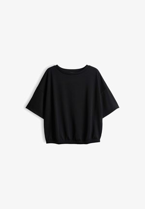 OPUS, RELAXED O-SHAPE - T-shirt basic - black