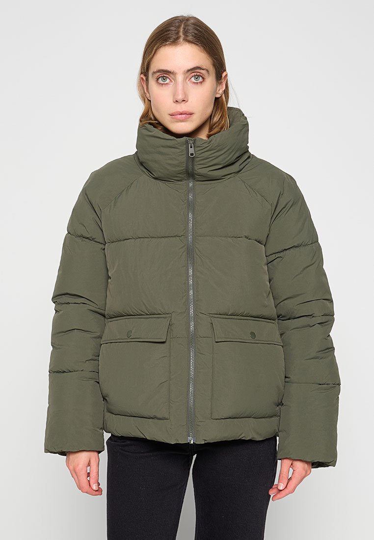 Selected Femme Winterjas donkergroen