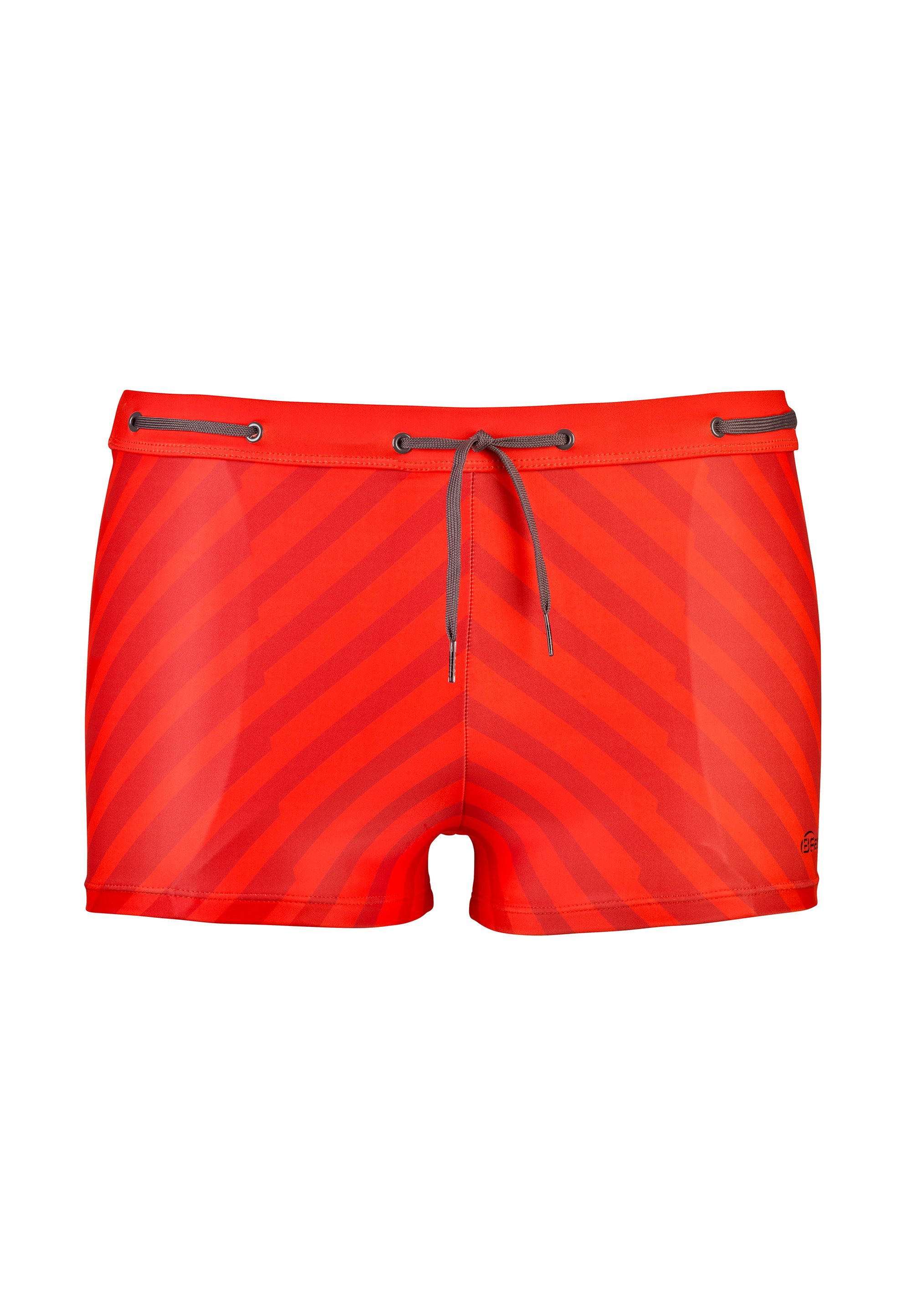 BECO Herren Badehose Boxer – Dunkelblau Mit Muster, Schnelltrocknend, Mit Tasche