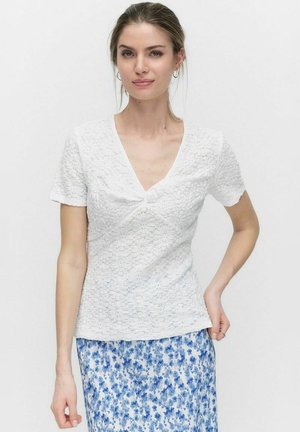 FERNANDA STRUCTURE TOP - T-shirt print - white