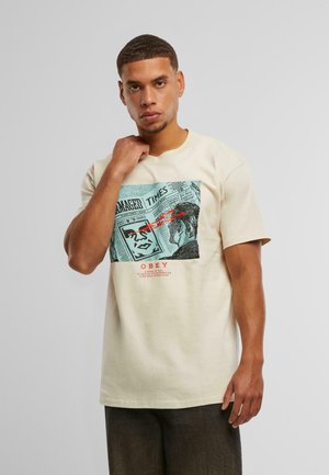 WAKE UP CALL - Print T-shirt - cream