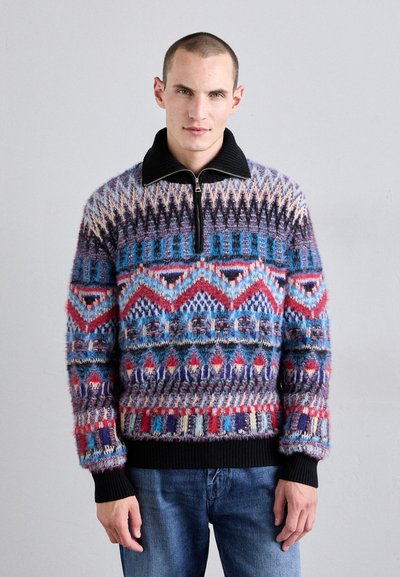 Missoni ROLL NECK - Svetr - blue/black