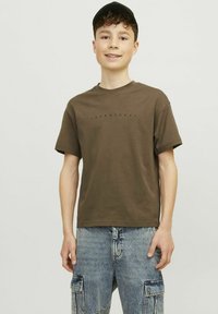 Jack & Jones Junior JJESTAR NOOS - Triko s potiskem - canteen