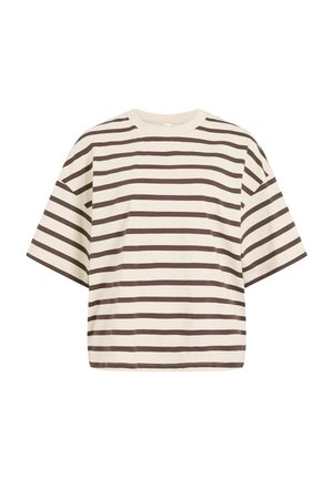 Rouge Edit, OVERSIZED T-SHIRT ROUND NECK - T-shirt imprimé - birch