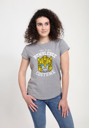 Henry Tiger TRANSFORMERS THIS IS MY BUMBLEBEE COSTUME - Triko s potiskem - melange grey