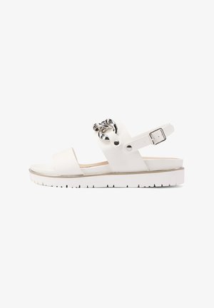 Queen Helena, Y6008 - Sandali con zeppa - bianco