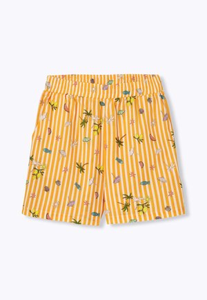 Promod, SHORT IMPRIMÉ EN TOILE - Short - rayé jaune