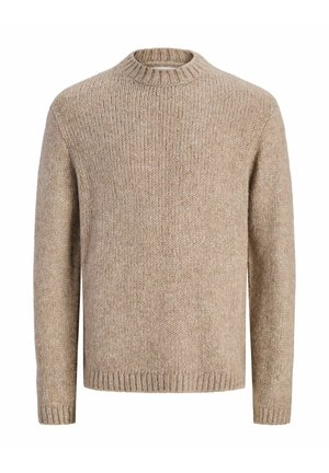 Jack & Jones, KNITTED PULLOVER PLAIN KNITTED PULLOVER - Pullover - desert taupe