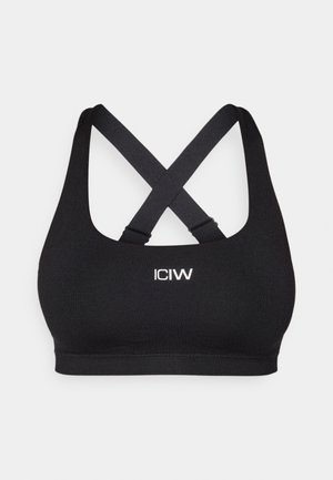 ICANIWILL SMOOTH SEAMLESS BRA - Kergelt toetav spordirinnahoidja - black