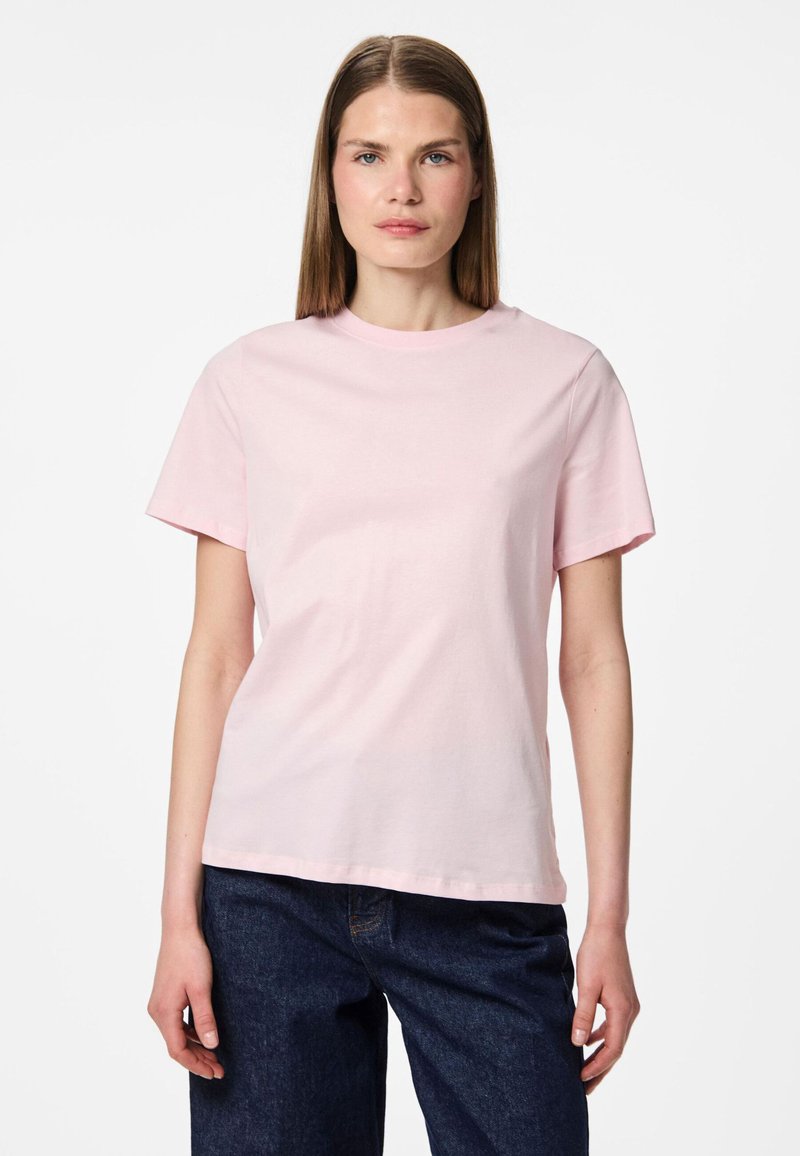 Pieces PCRIA SOLID TEE - T-paita - pink-a-boo