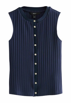 REGULAR FIT - BUTTON THROUGH SLEEVELESS - Vesta - navy