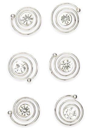 CURLIES WITH STONES 6 PACK - Accessori capelli - silver coloured