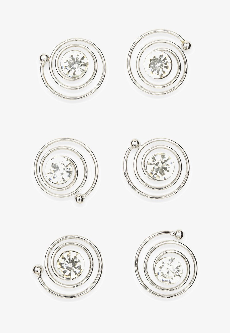 Celebride CURLIES WITH STONES 6 PACK - Haar-Styling-Accessoires - silver coloured