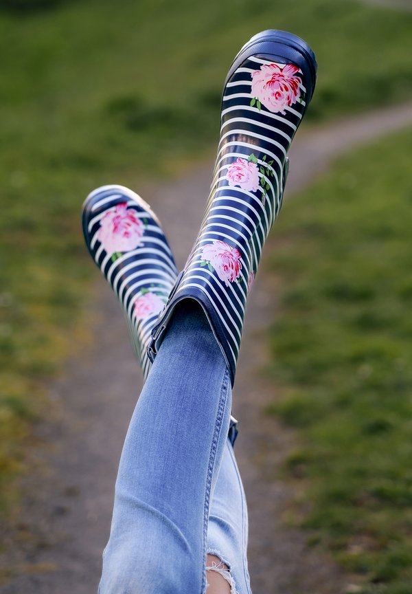 STRIPES - Gummistiefel - dunkelblau