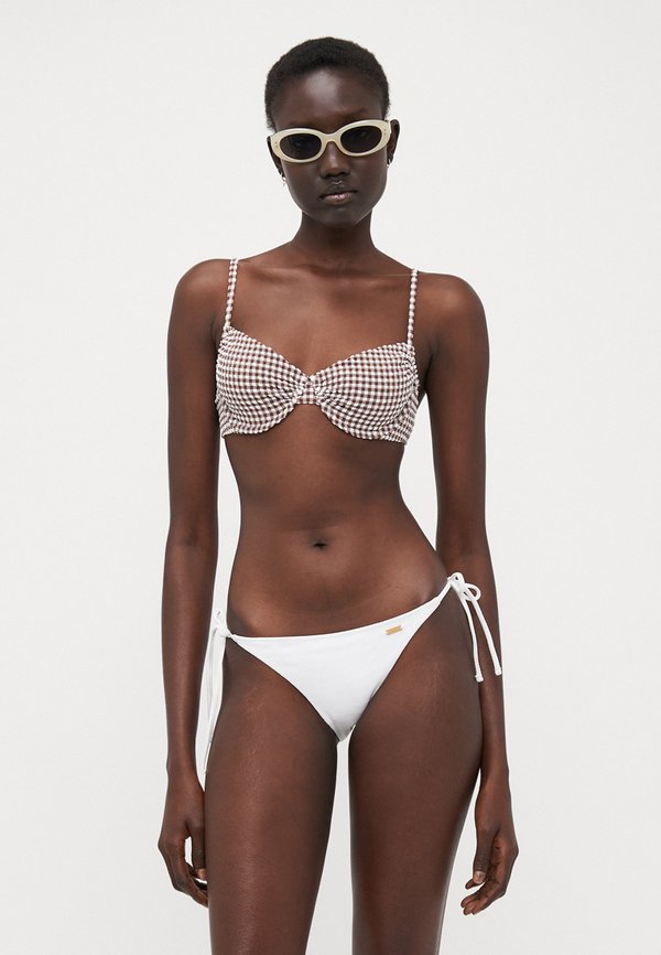 RUCHED UNDERWIRE GINGHAM  - Bikini top2