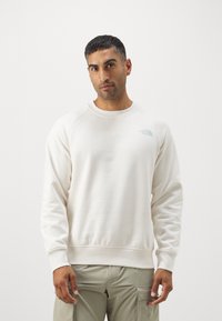 The North Face RAGLAN BOX CREW - Sweatshirt - white dune/muted pine