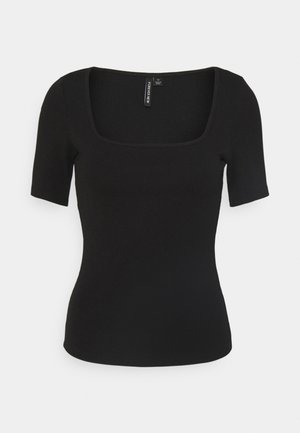 MADDIE SQUARE NECK TEE - T-shirt basic - black