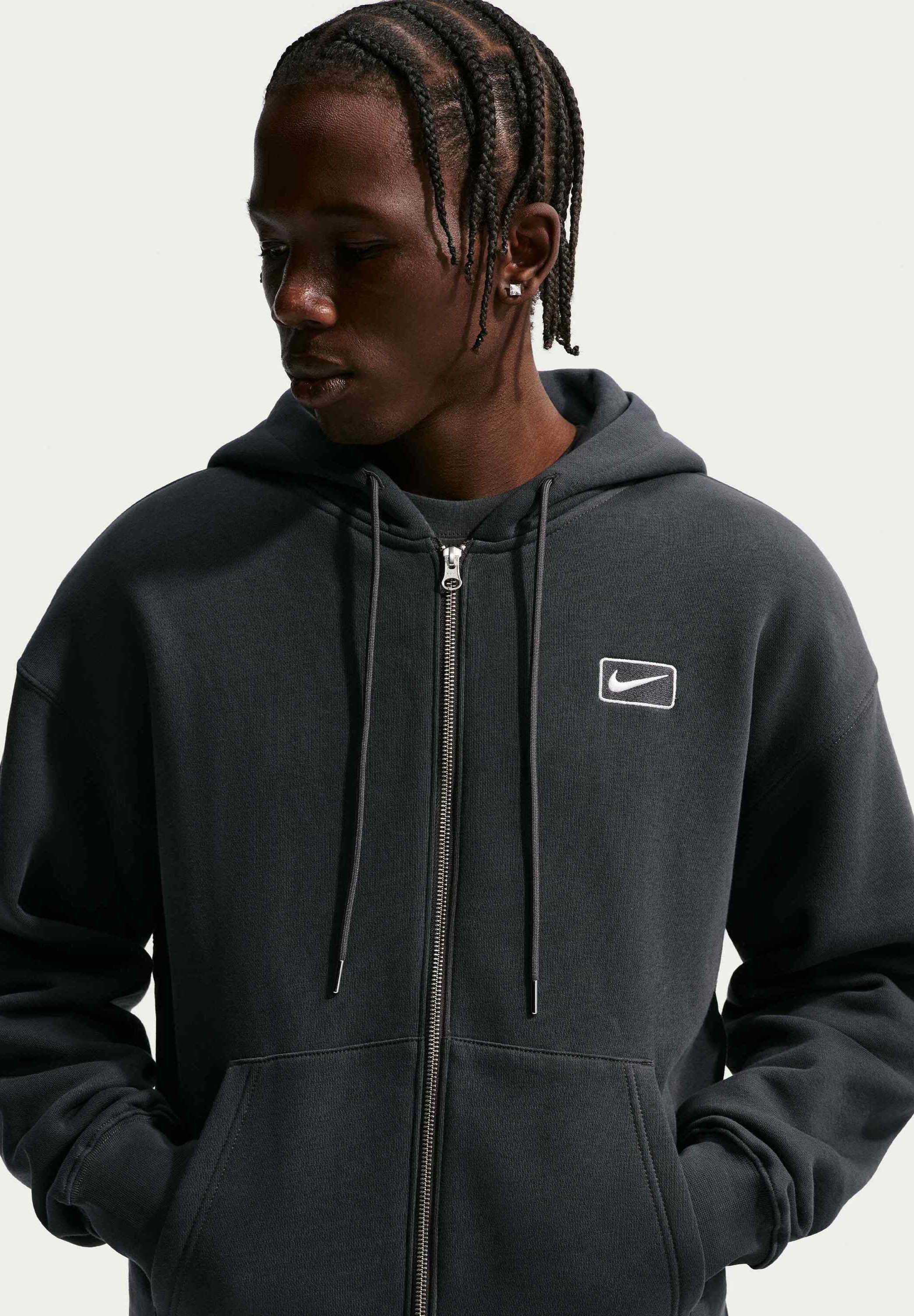Nike Sportswear HOODIE - Camisola com fecho - anthracite/antracite