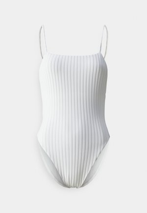 Calvin Klein Swimwear, SQUARE NECK ONE PIECE - Plavky - classic white
