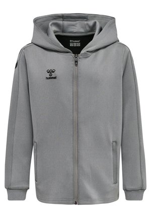 HMLCORE XK - Sweater met rits - grey melange