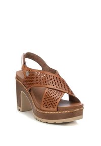 Refresh TACON - Sandalias con plataforma - camel