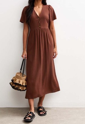 Shirt dress - dark brown