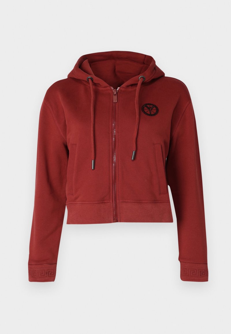 carlo colucci Sweater met rits donkerrood