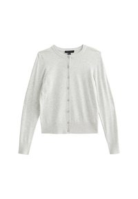 CREW NECK BUTTON - Cardigan - pale grey