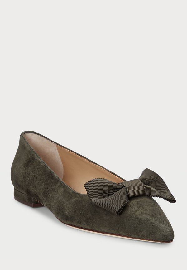 LONDYN BOW TRIM SUEDE BALLET FLAT - Ballet pumps - dark olive3