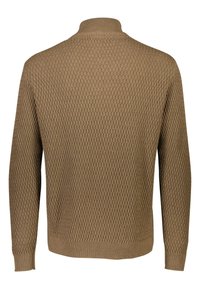 Lindbergh O-NECK STRUCTURE - Tröja med dragkedja - sand mel