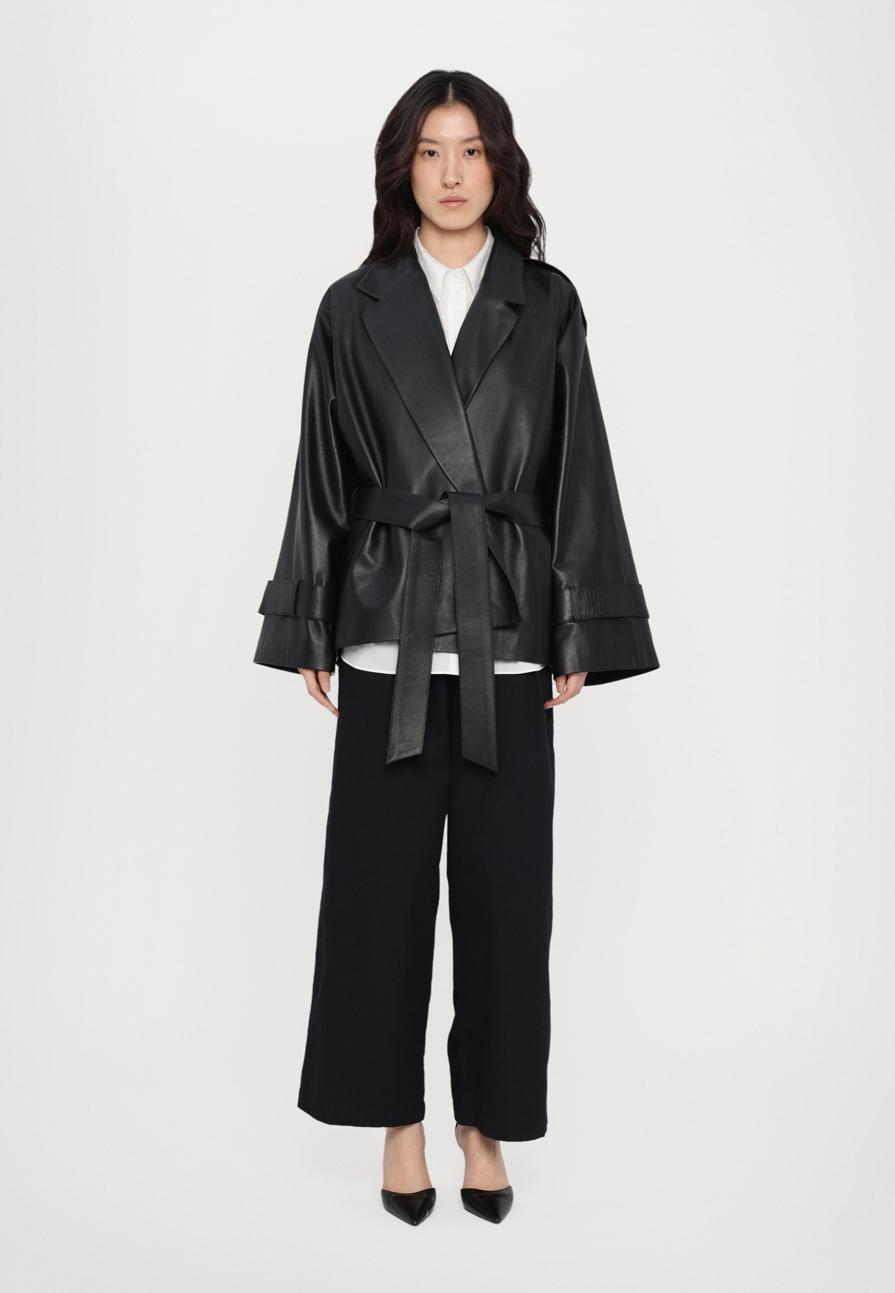 TOVE ZOYA - Leather jacket - black - Zalando.co.uk