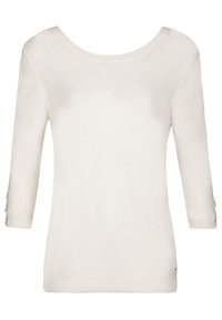 Morgan Stickad tröja - white denim