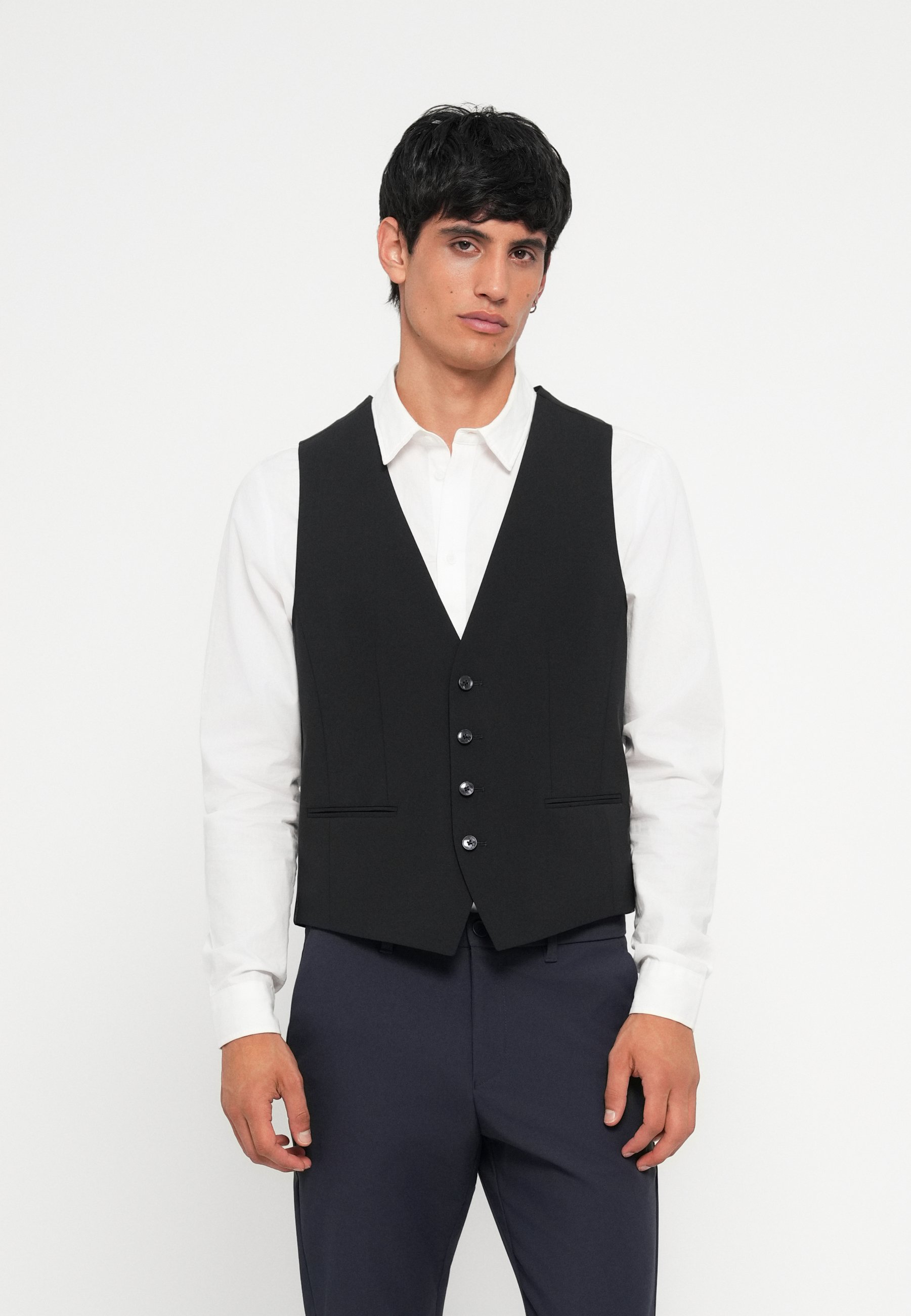 black top white bottom dress Grey Vest Black Pants  MensUSA
