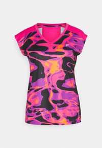 Fila MAISIE - Sport T-shirt - black/hot pink/zwart - Zalando.nl