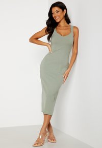 Bubbleroom RIB BOLERO DRESS SET - Kardigan - light green
