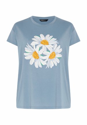 Yours Clothing, WOMEN'S CASUAL TOPS - T-SHIRT/TOP - T-shirts print - baby blue