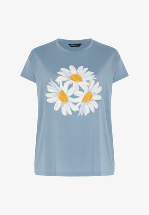 Yours Clothing, WOMEN'S CASUAL TOPS - T-SHIRT/TOP - T-shirts print - baby blue