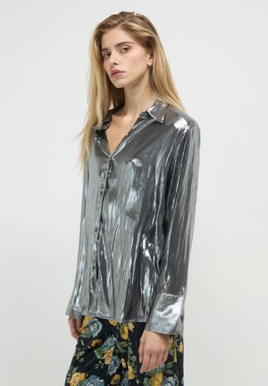 LAMINATA CON SPALLINE IMBOTTITE - Hemdbluse - argento
