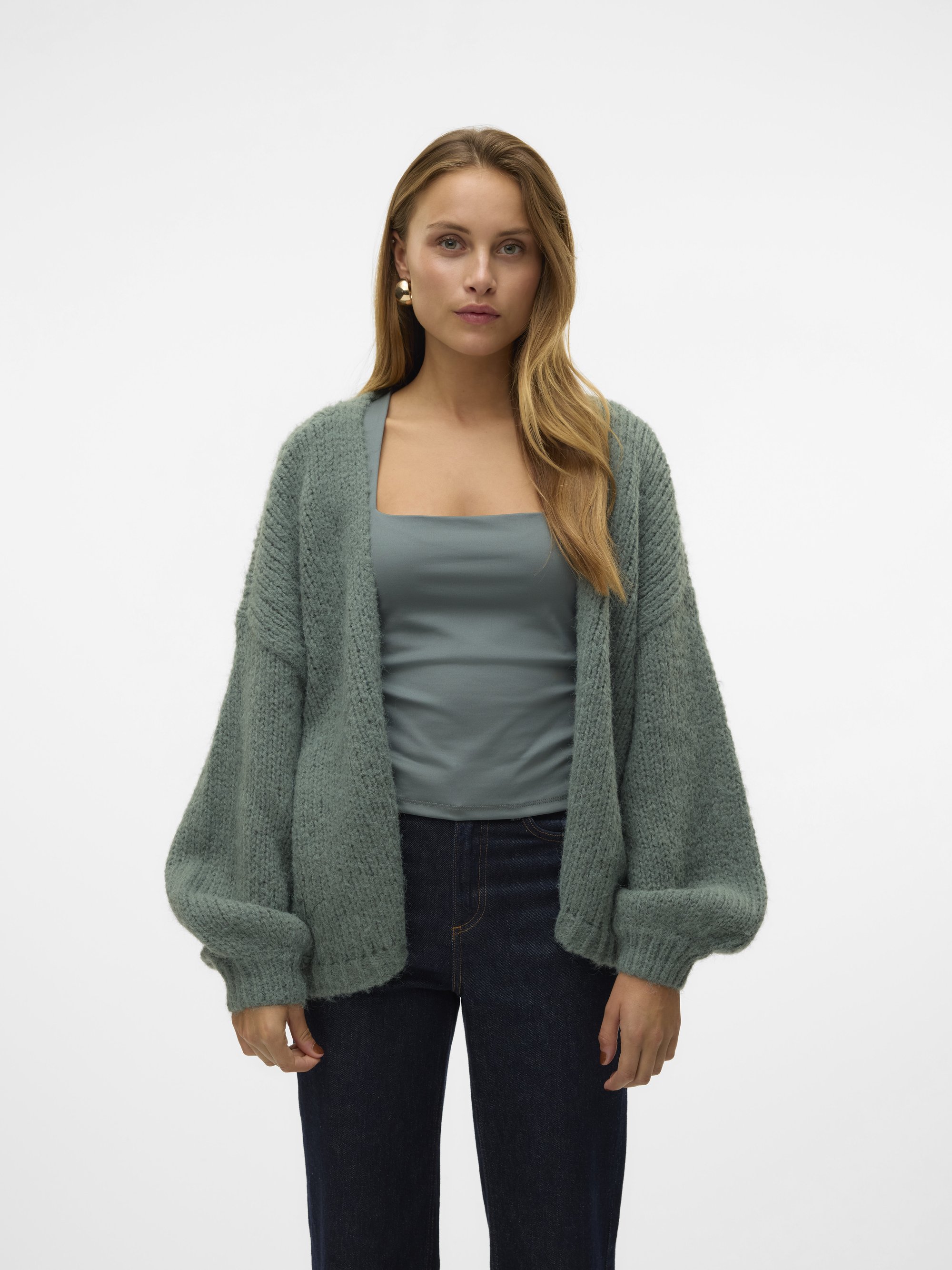 Vero Moda VMMAYBE OPEN CARDIGAN - Gilet - laurel wreath/vert - ZALANDO.FR