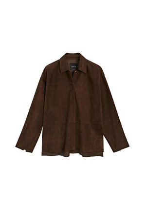 Massimo Dutti Leather jacket - mottled brown