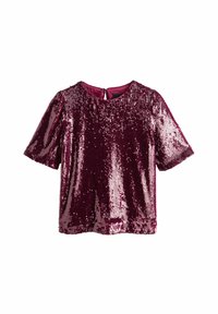 SEQUIN-REGULAR FIT - Camicetta - burgundy red