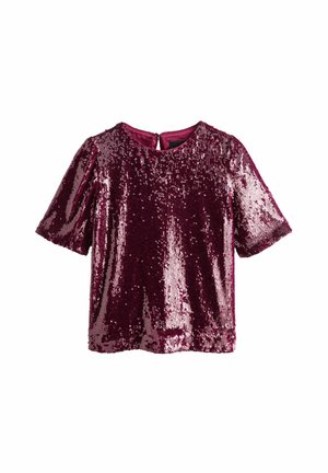 Next SEQUIN-REGULAR FIT - Palaidinė - burgundy red