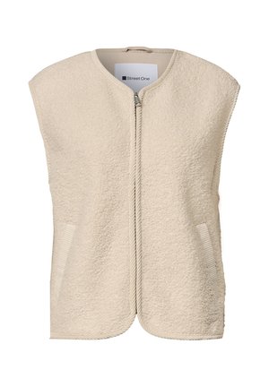 Street One, TEDDY-WESTE MIT ZIPPER UND CORDDETAILS - Veste sans manches - soft fawn beige