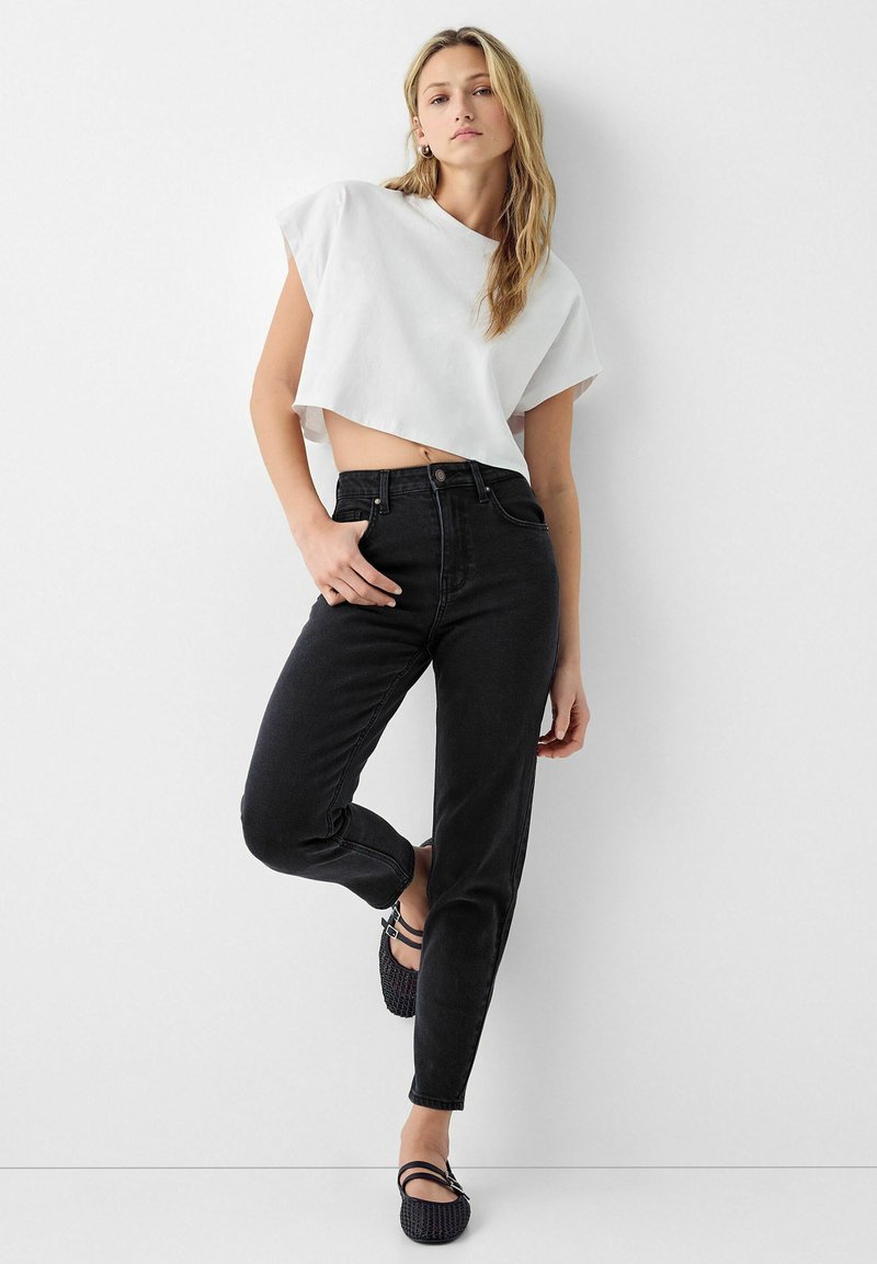 Bershka Slim fit jeans zwart Bershka Slim fit jeans zwart