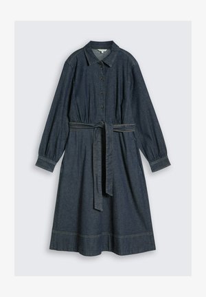 TOM TAILOR, LOOSE FIT JEANSKLEID MIT GÜRTEL - Denim dress - blue rinse denim