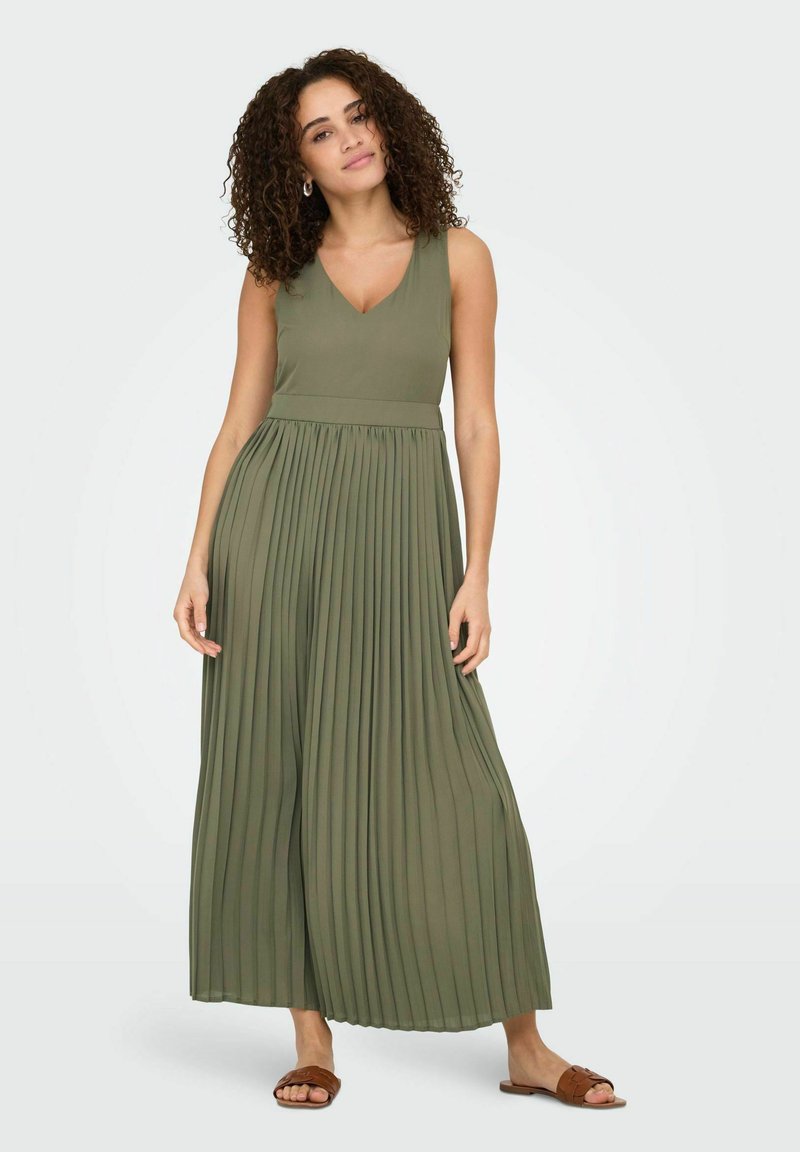 ONLY PLISSIERTES ONLALMA LANGES - Robe longue - khaki